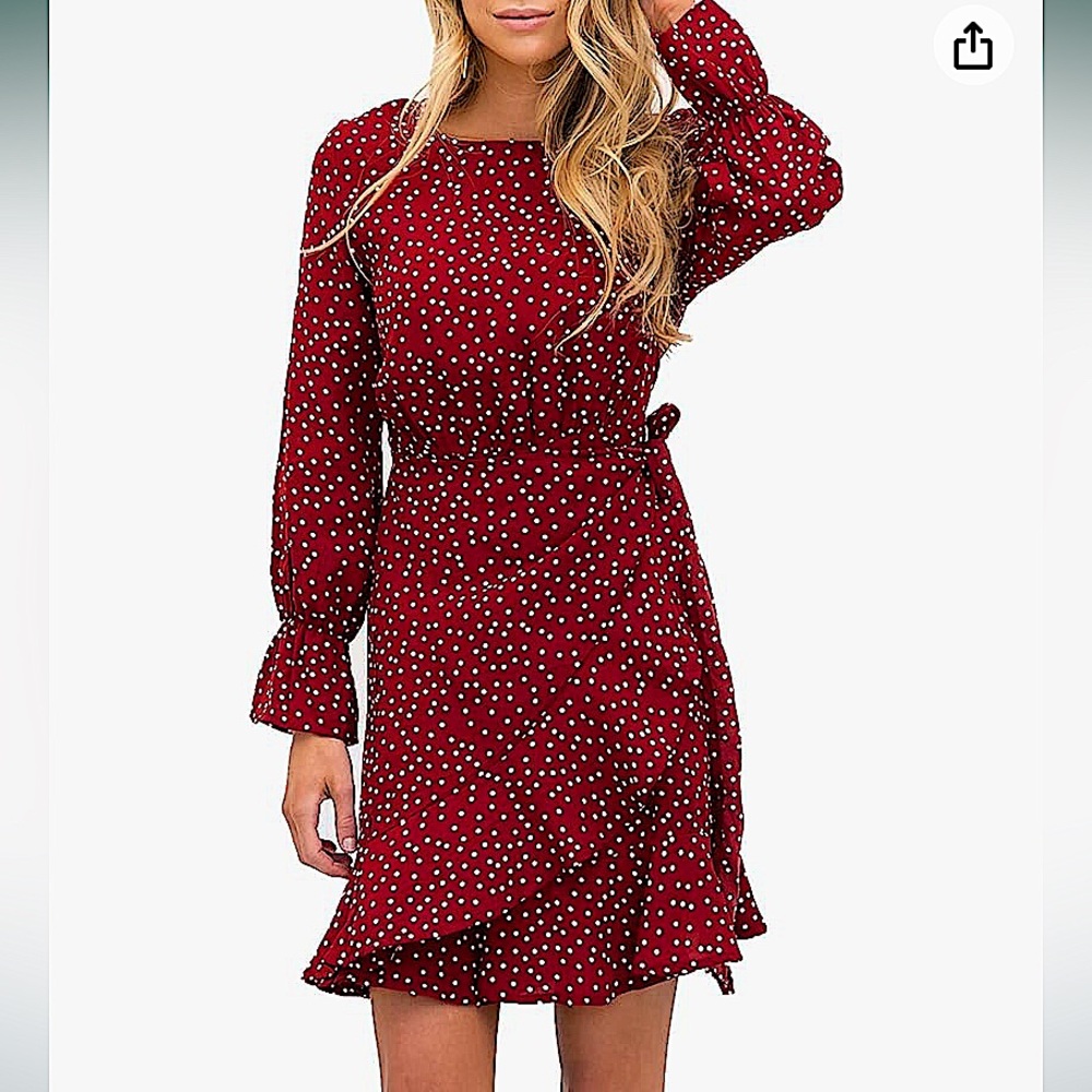 Long sleeve Polkadot Dress